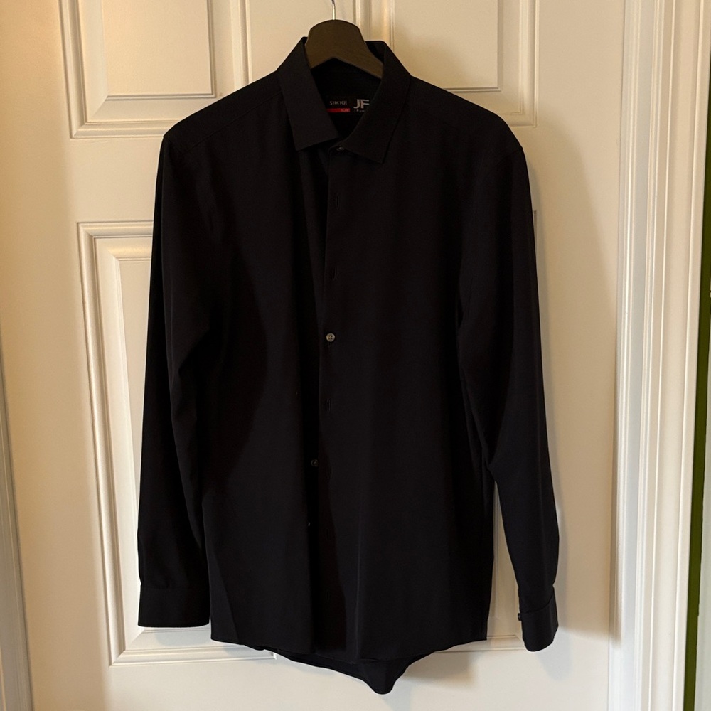 JF J.Ferrar Classic Black Dress Shirt